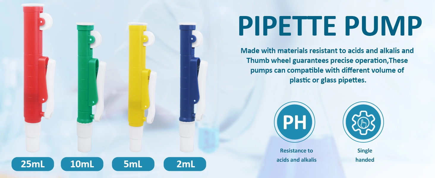 Xin Tester Lab Pipette Pump set in four colors