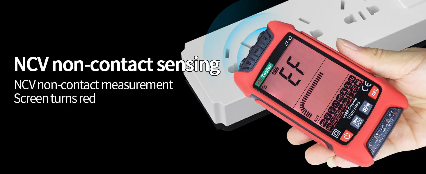 Safe NCV Detection NCV non-contact voltage sensing feature on Digital Multimeter for safety