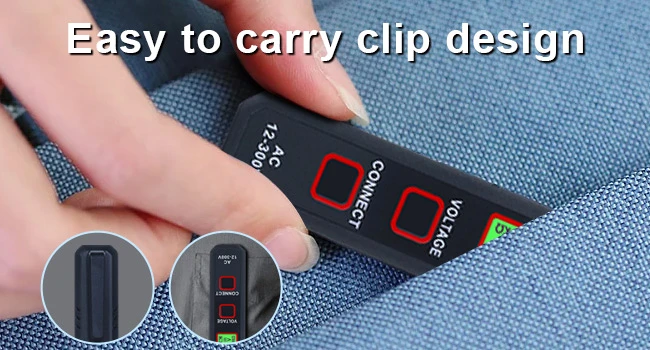 Portable pocket clip design for easy storage of electrical tester pen