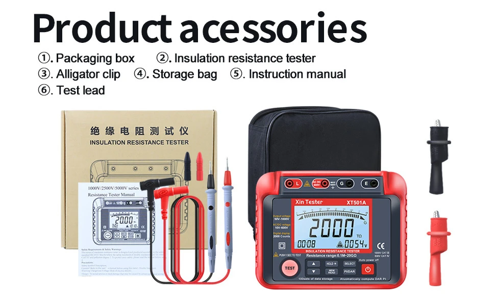 Complete accessory kit for XT501A