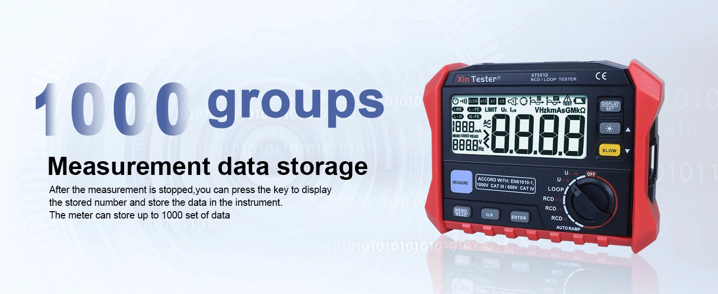 XT5910 Data Storage Groups XT5910 showcasing its 1000 groups data storage capability for electrical diagnostics.