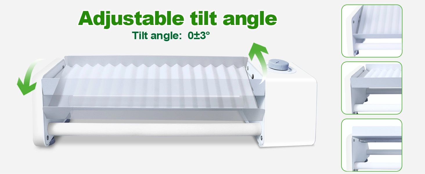 Mechanical Precision Tilt Adjustable tilt angle mechanism on the 2D seesaw rocking mixer