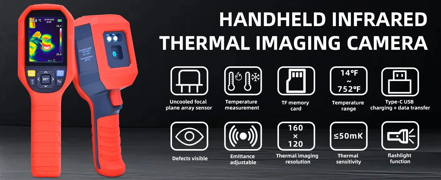 UNI-T UTi165A Handheld Thermal Imaging Camera 160x120 Resolution