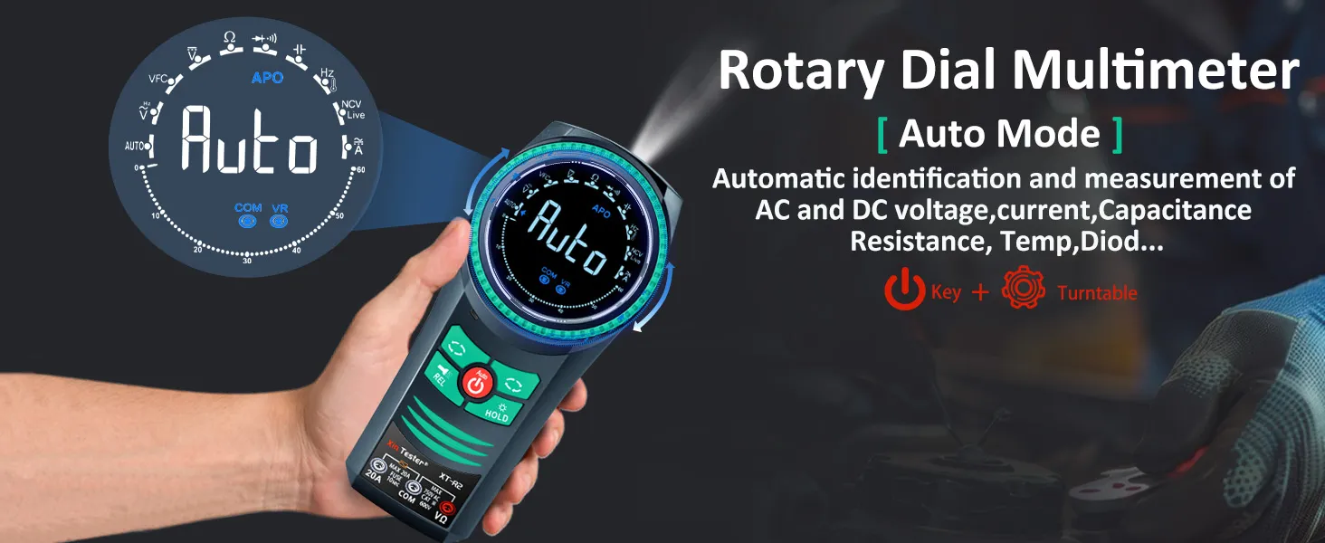 xt-r2 professional digital multimeter in smart auto mode