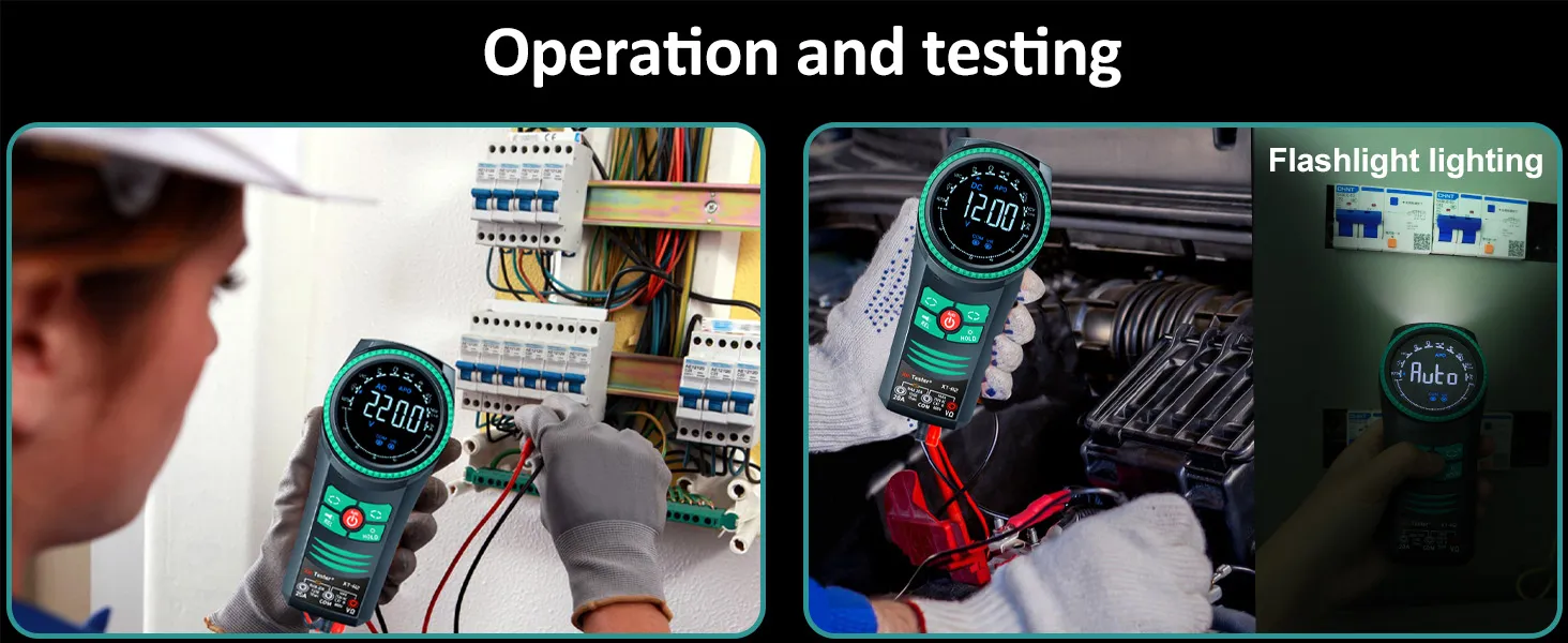 xt-r2 multimeter with built in led flashlight illumination
