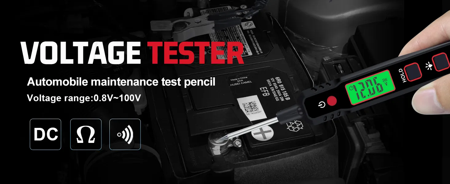 Measuring car battery voltage