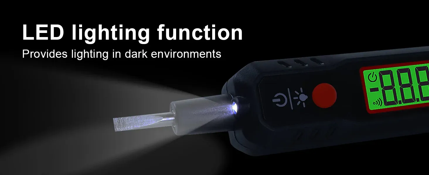 Bright LED flashlight illuminating the flathead probe