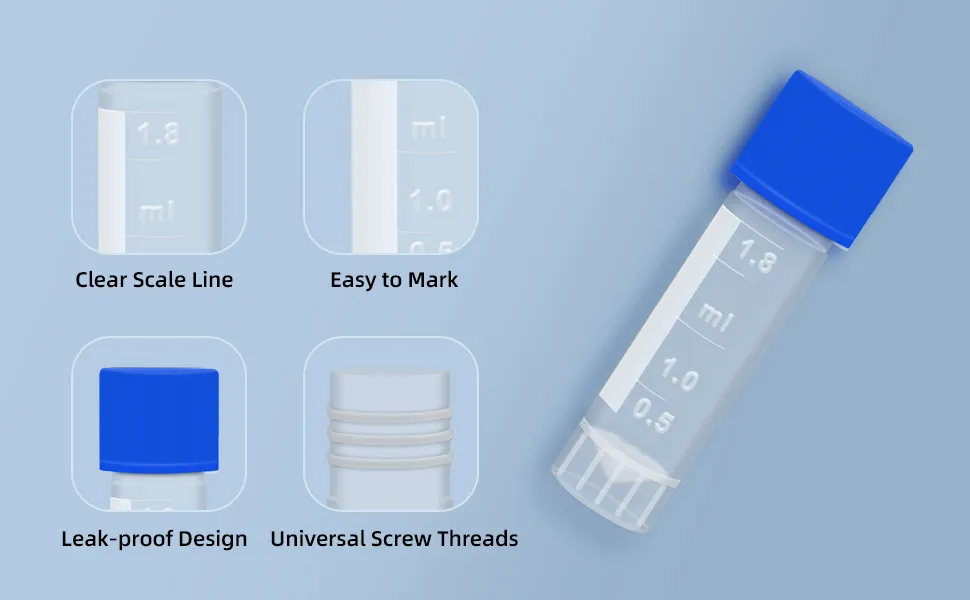 Key features of laboratory storage tubes