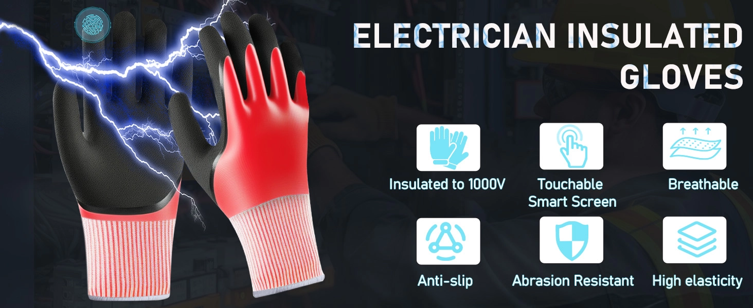 1000v insulated electrician gloves features and specifications banner