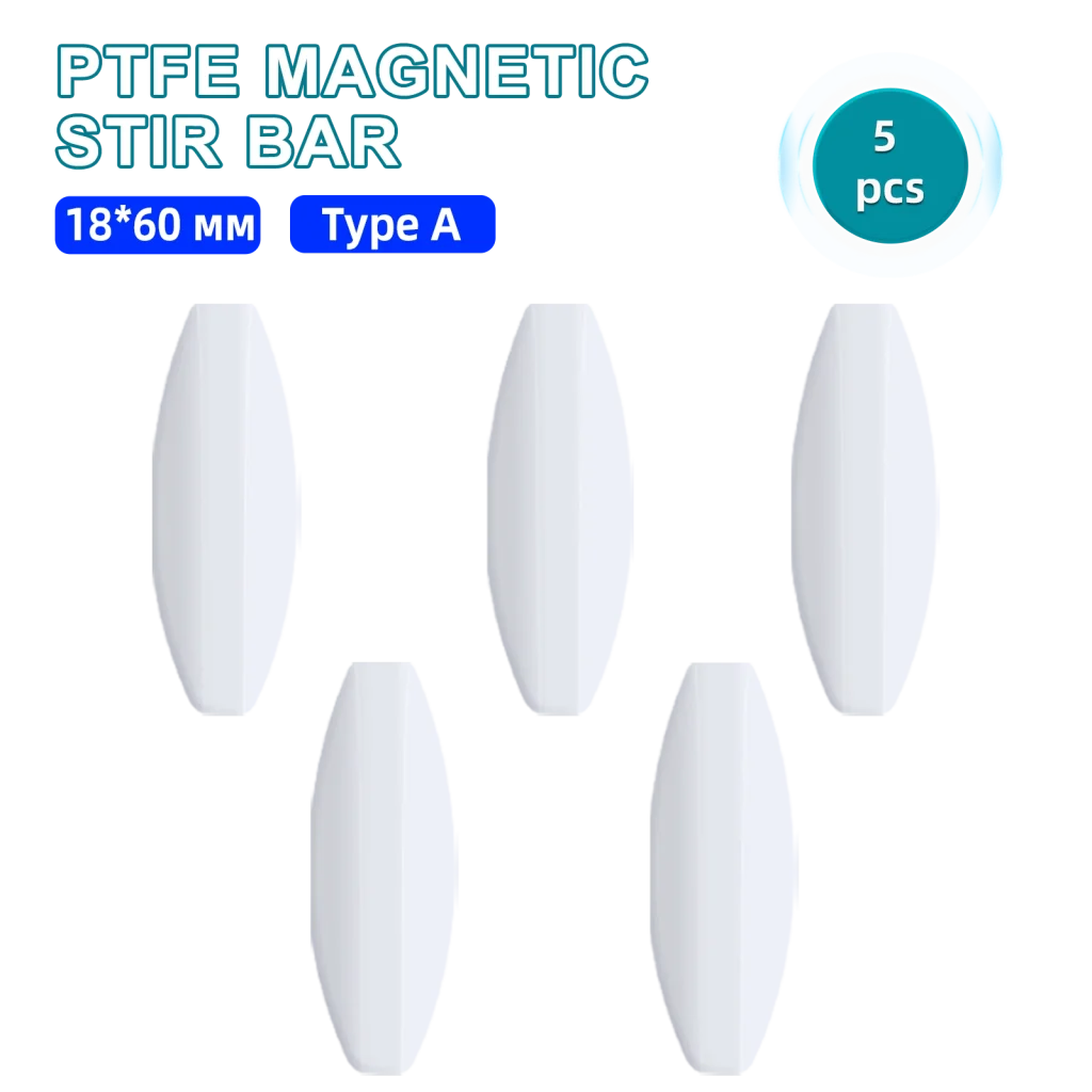 5pcs 18x60mm Oval Magnetic Stirrer Bar