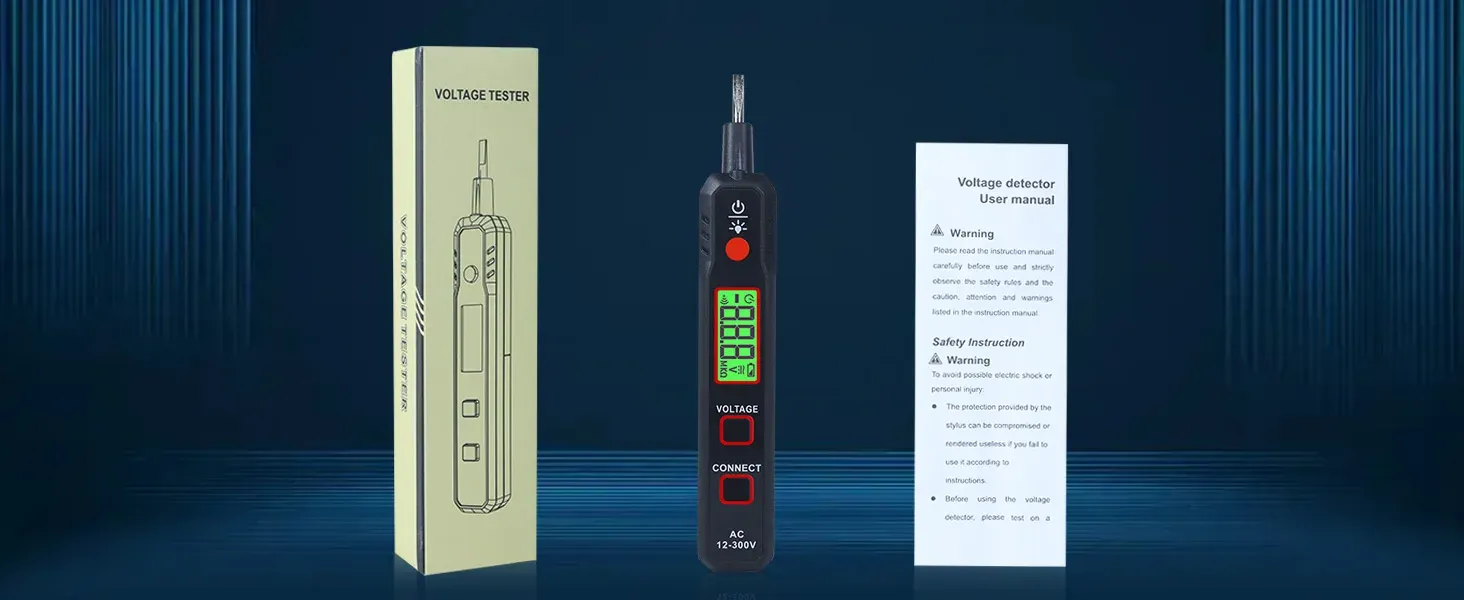 Full package including the digital detector, retail box, and manual