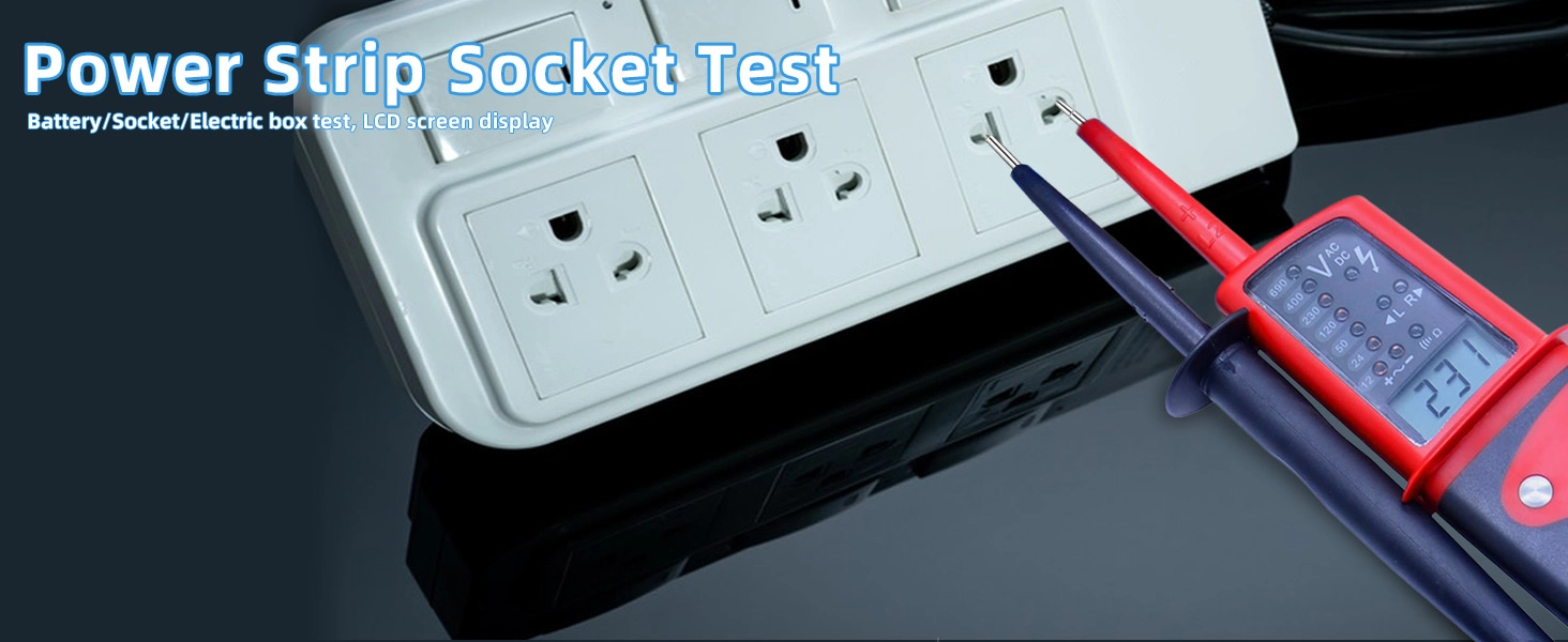 UNI-T UT15C Voltage Tester Being Used to Test a Power Strip Socket