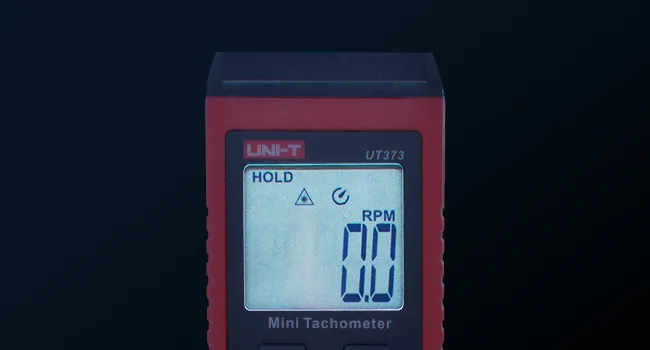 high contrast backlit lcd display on non contact laser tachometer