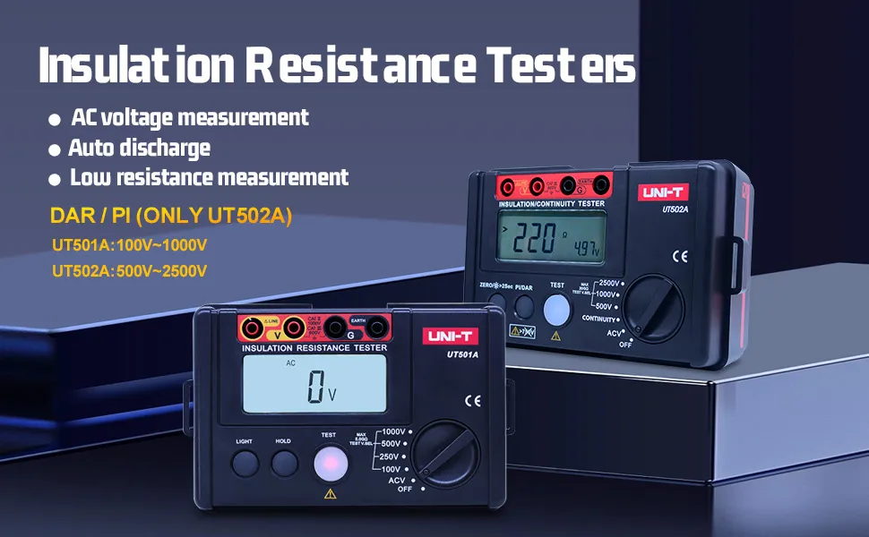 2500V Megohmmeter uni-t ut502a 2500v insulation resistance tester reading display