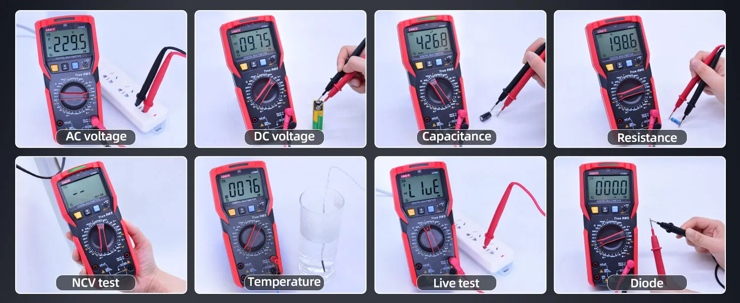 8-in-1 Professional Auditing Versatile measurement modes for the True RMS digital multimeter