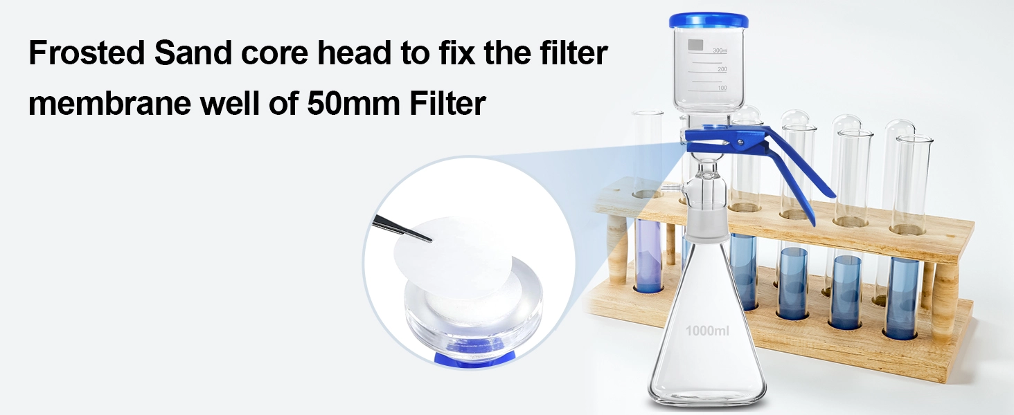 Precise frosted sand core head designed for 50mm filter membranes