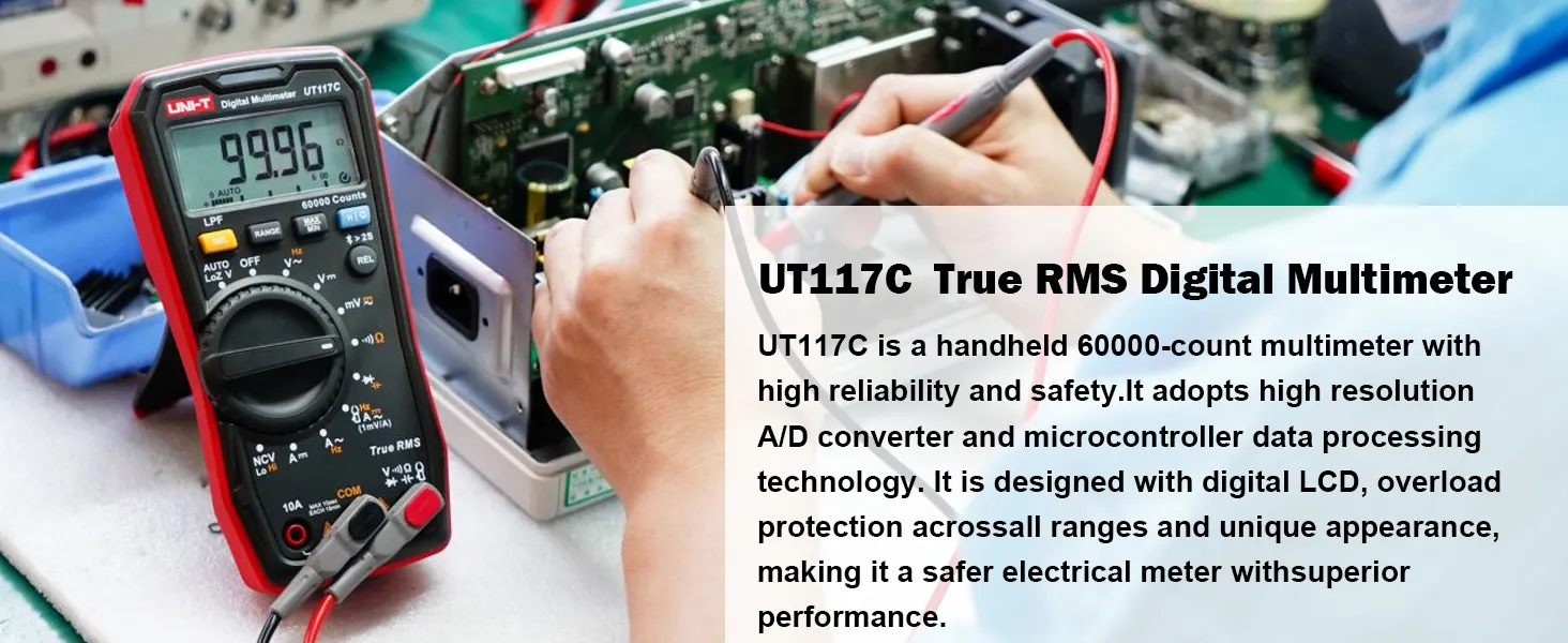 UNI-T UT117C High Precision Digital Multimeter Hero Image
