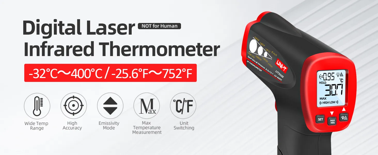 Laser Pyrometer Scanning ut300s infrared thermometer scanning surface temperature
