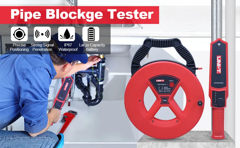 Sewer line blockage detector UT661D full kit