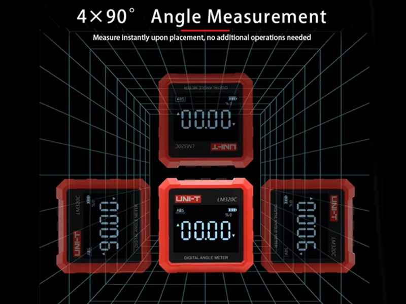 4x90 degree measurement range
