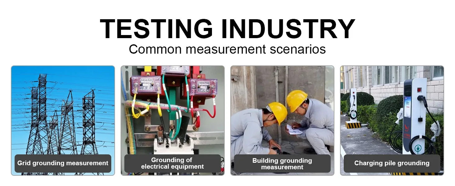 Broad Industrial Applications Xin Tester XT2302 digital ground meter used in various industrial application scenarios